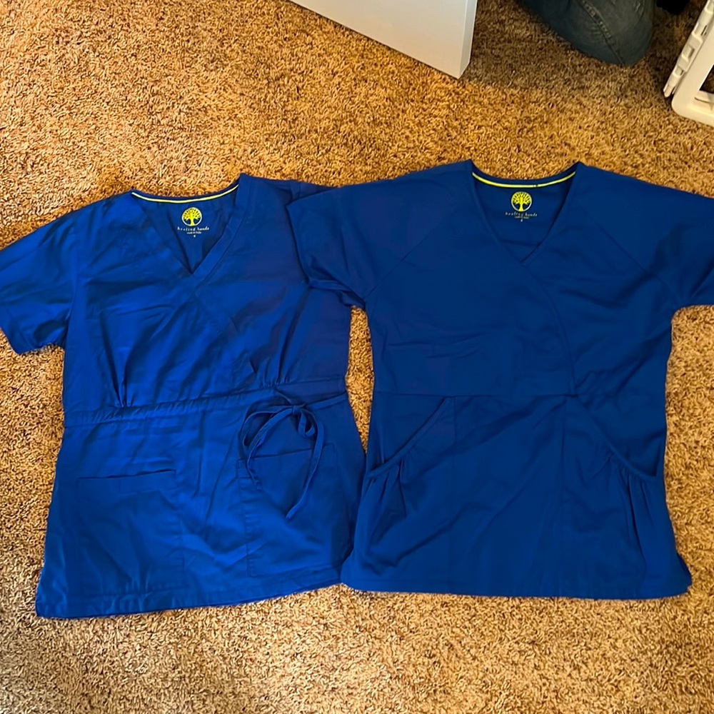 Healing Hands royal blue scrubs